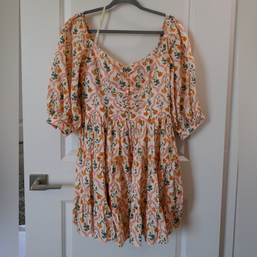 Agua by Agua Bendita | Guanabana Botancio Rosa Mini Dress | Size L